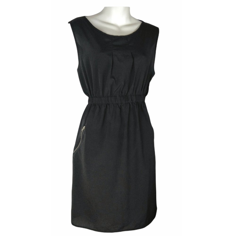 Little black dress Sleeveless Zippers Pockets S